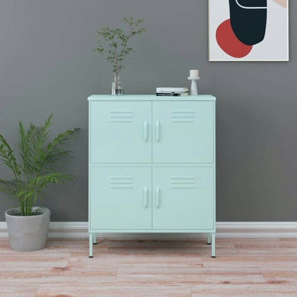 Berkfield Storage Cabinet Mint 80x35x101.5 cm Steel