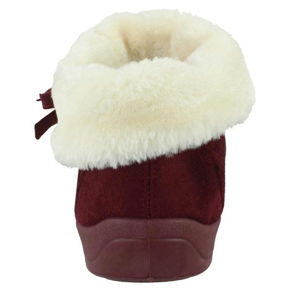 Rose Bank Ladies Rose Bank Memory Foam Velour Bootee Slippers Sharon