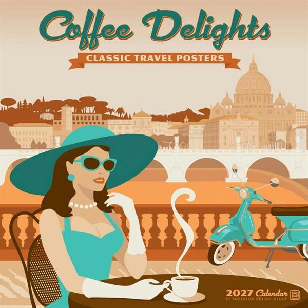 Coffee Delights Calendar 2027, Wall Calendars, Month To View, Lifestyle, Gift