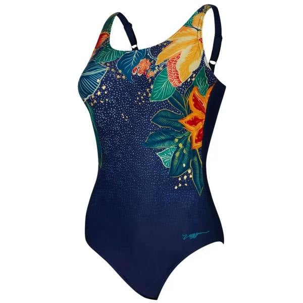 Zoggs Mandira Adjustable Scoopback Swimsuit - Navy/Multi