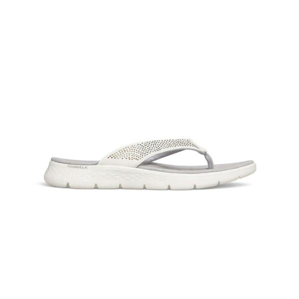 Skechers GO WALK FLEX Toe-Post Sandals in White