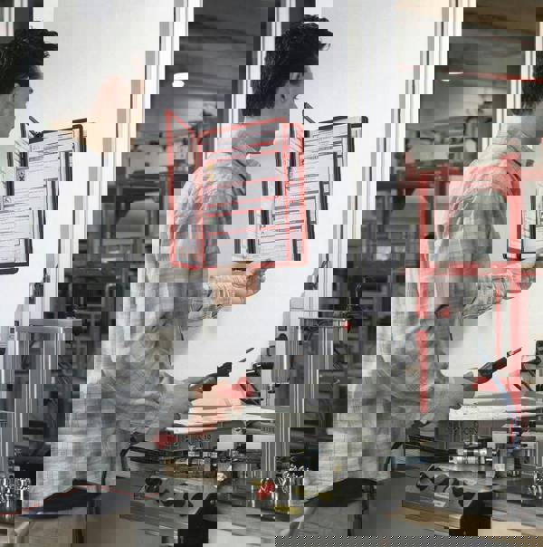 Durable VARIO WALL 5 Display Panel Desk Stand | 5 Panels | A4 Red