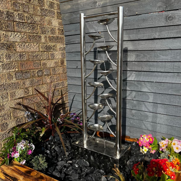 Tranquillity Water Features Santiago Stainless Steel Solar Water Feature