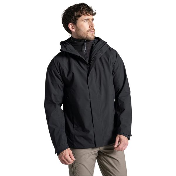 Craghoppers Mens 3 in 1 Waterproof Jacket - Black - 
