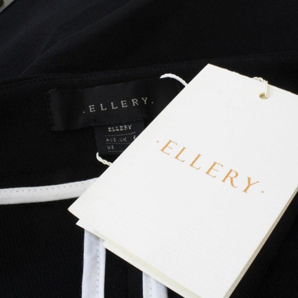 Ellery flared trousers in a black crepe fabric