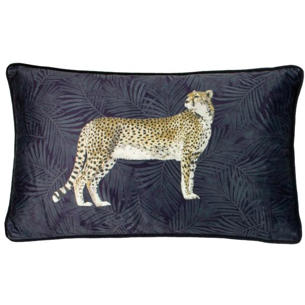Paoletti Cheetah Forest Cushion Cover - Navy - 