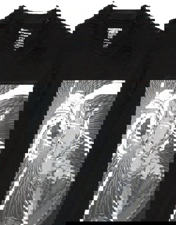 One Punch Man Mens Black Saitama Short Sleeved T-Shirt