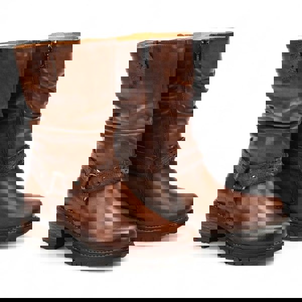 Pikolinos San Sebastian - Women's Brown Mid-Calf Tall Ankle Boots