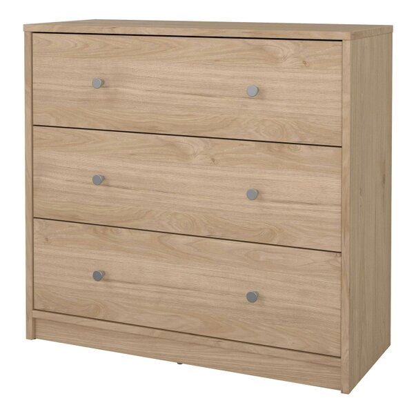 Wyld Haus Kaohsiung Hickory Oak Effect Chest 3 Drawers