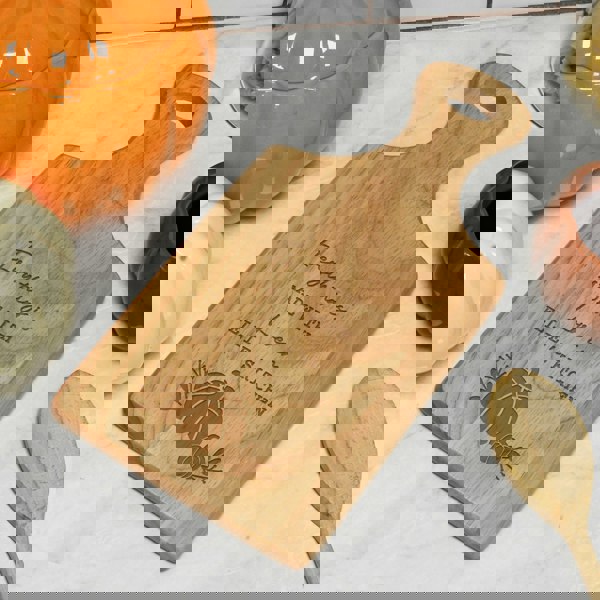 Personalised Memento Company Personalised Pumpkin Paddle Chopping Board