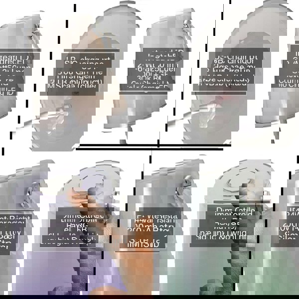 Tall Modern White LED Colour Changing Rechargeable Touch Table Lamp Image 4