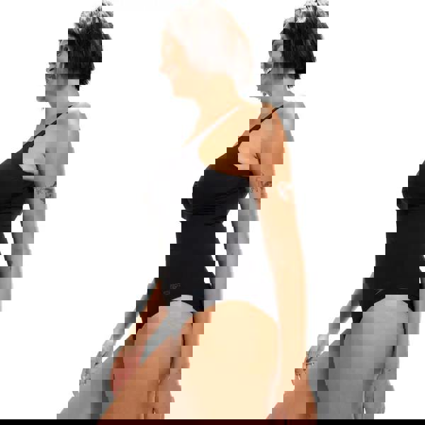 Black Speedo Shaping AquaNite Swimsuit with halter neck