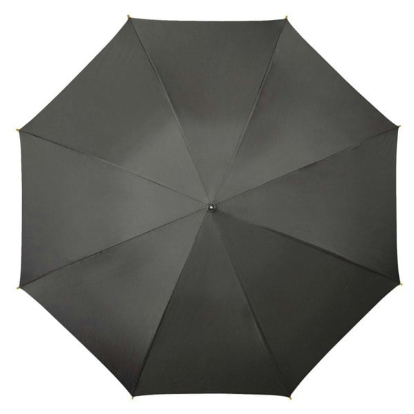 Grey  Wood Stick Walking Umbrella Side Canopy