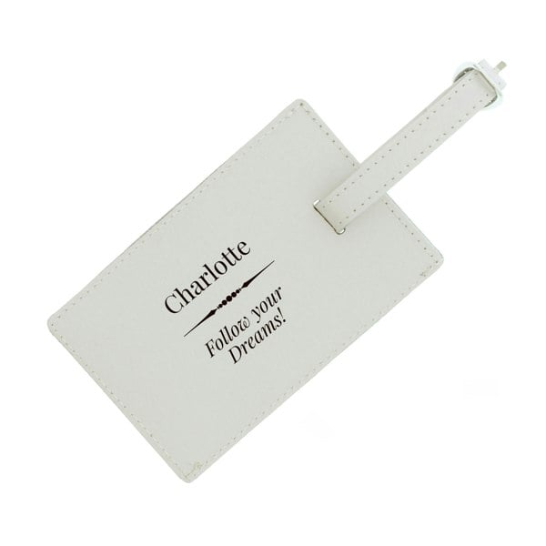 Personalised Memento Company Personalised Classic Cream Luggage Tag