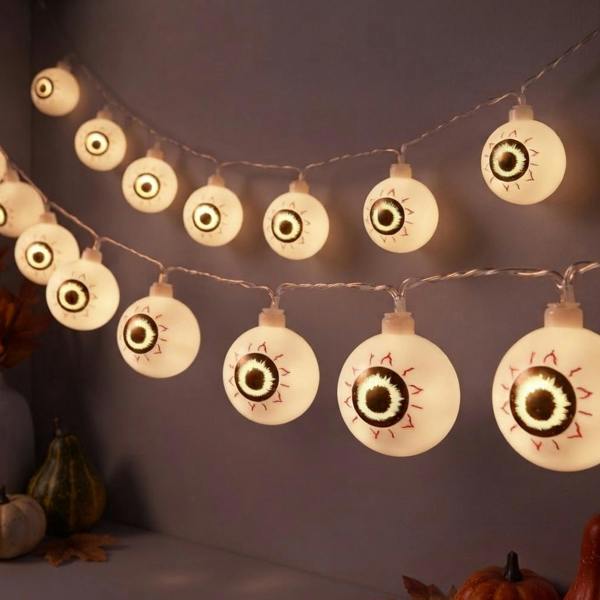 Garden Greatness Ghoulish Eyeball LED Halloween String Lights