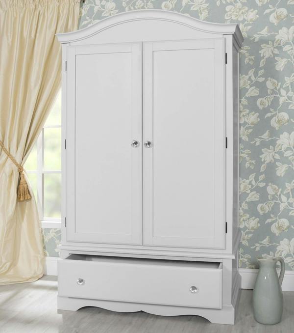 Statement Furniture Romance French Double Wardrobe With Drawer and Crystal Handles