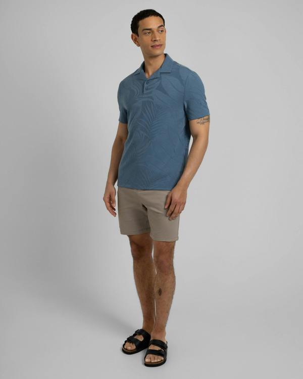 Steel & Jelly Healey - Large Floral Transfer Jacquard Polo Shirt