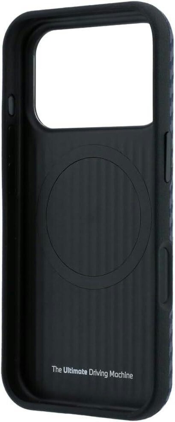 BMW M Carbon Metal Logo Case with MagSafe for iPhone 17/18 Pro Max 6.9" Navy Blue - BMHMP18X26SWPCILV