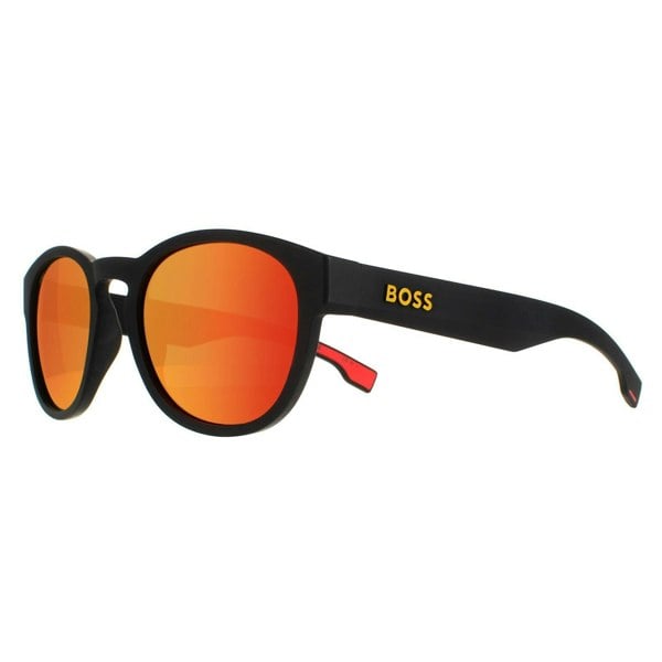 Hugo Boss Sunglasses BOSS 1452/S PGC UZ Matte Black Yellow Red Mirror