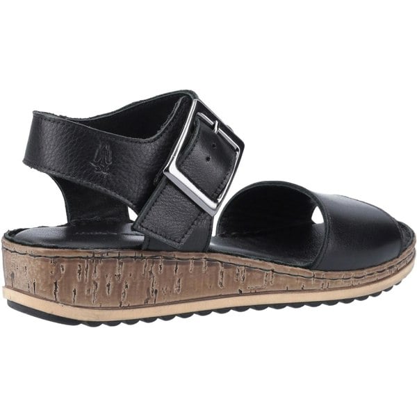 Hush Puppies Ellie Wide Leather Women's Black Sandals