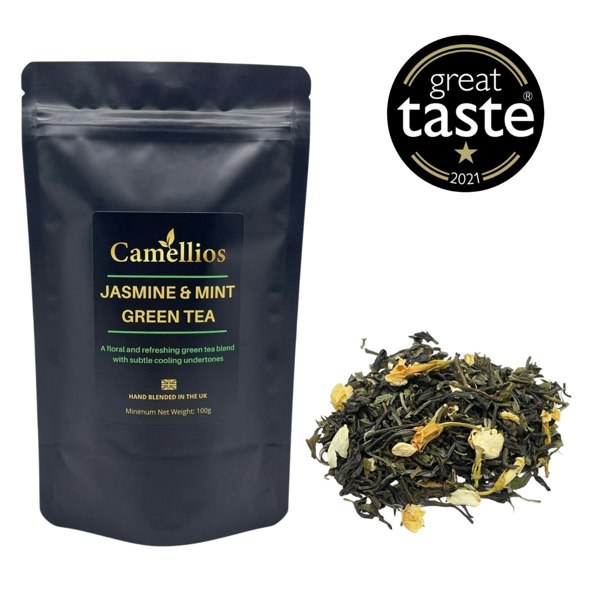 Jasmine & Mint Green Tea - Loose Leaf - Camellios