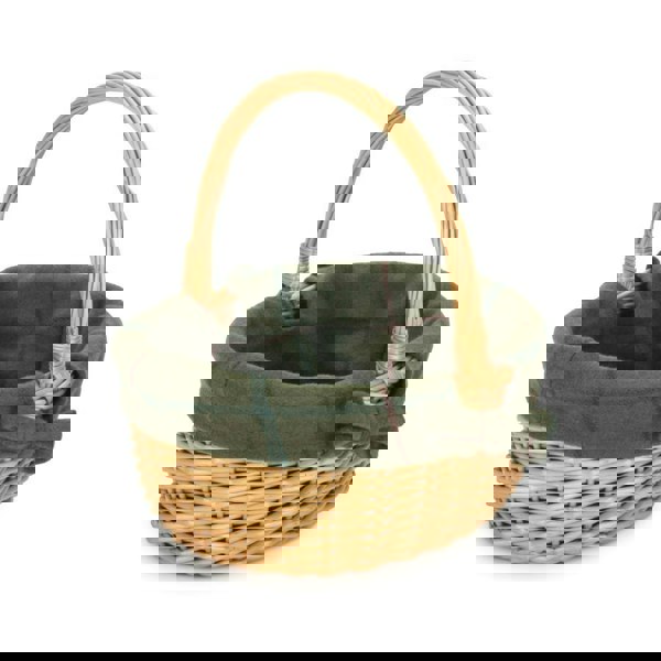 Buff Willow Oval Shopping Basket