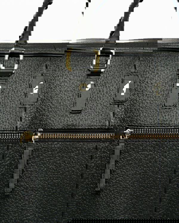 Gabicci AGABB01 Leather Calvin Holdall BLACK