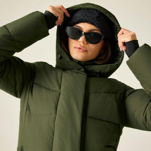 Dare 2B Womens/Ladies Lustre Padded Jacket - Dark Khaki - Dark Khaki - 100% Recycled Polyester