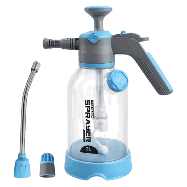 ProKleen 2L Hand Pump Sprayer, Snow Foam Spray Bottle with 3 Adjustable Nozzles