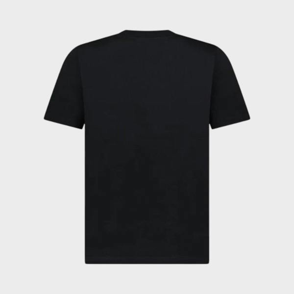 Supplied Fashion black cotton short sleeve t-shirt from the CASABLANCA Afro Cubism Tennis Club collection, back view.