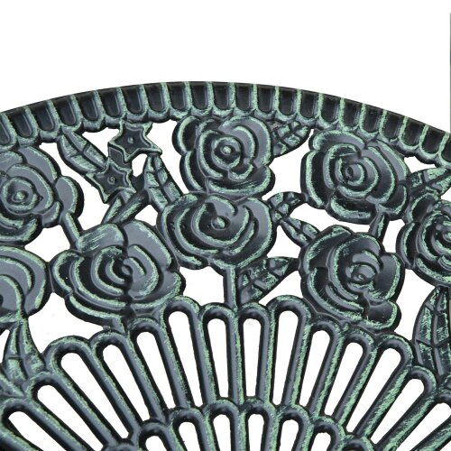 Wyld Haus Lafira 3 Piece Cast Aluminium Garden Bistro Table And Chair Set In Green