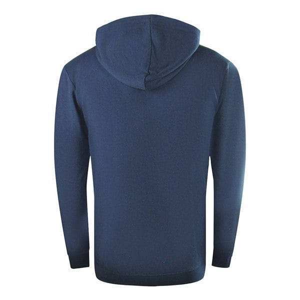 Cavalli Class Aysmmetric Box Design Zip Up Hoodie - Navy Blue