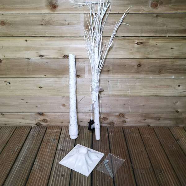 Samuel Alexander 1.8m (6ft) Indoor Outdoor Christmas Lit Birch Tree with 80 Ice White LEDs