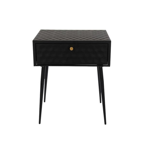 Core Products Set of 2 Saturn Metal 1-Drawer Bedside Cabinets