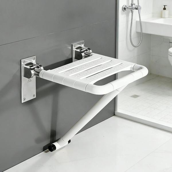 Havendro Wall Mounted Folding Shower Bench Flip-up Non-Slip Bathroom Bath Seat Stool