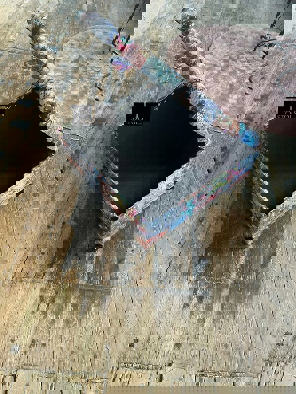 PREMIUM Ottoman storage square Demask multicolour - ISTOOLS