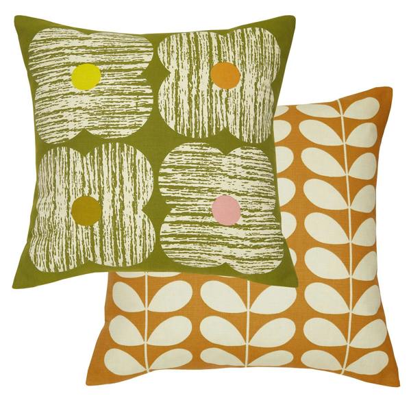 Orla Kiely Textured Flower Moss Filled Cushion 45x45cm