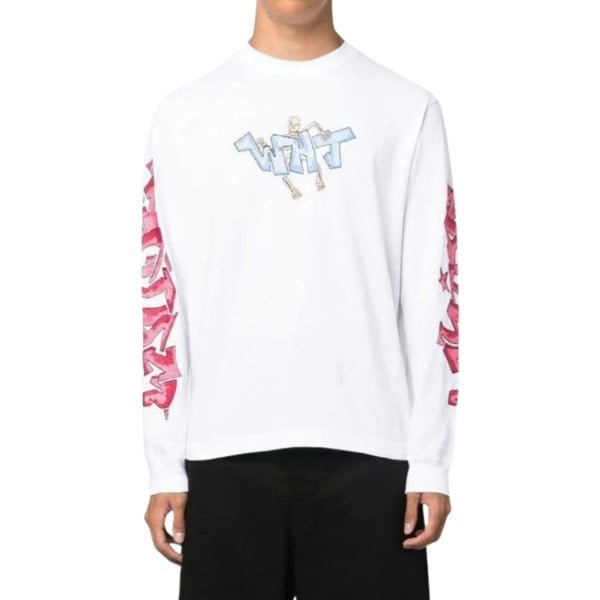 Off-White Graff Wht Pupp Skate Long Sleeve Tee White XS