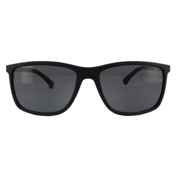 Emporio Armani Sunglasses 4058 5063/81 Black Rubber Grey Polarized