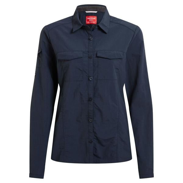 Craghoppers Womens/Ladies Adventure III Nosilife Long-Sleeved Shirt - Blue Navy - 