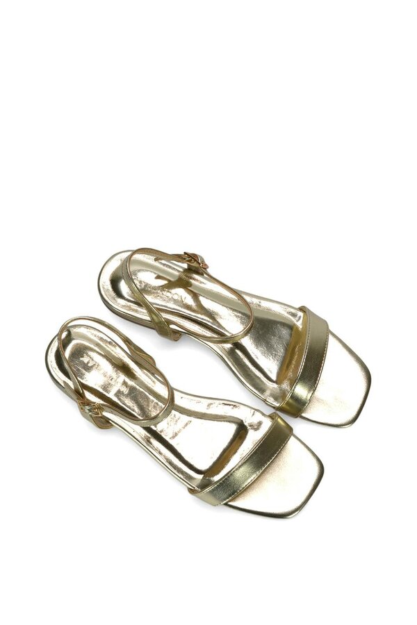 XY LONDON Open Toe Flat Strappy Sandals With Ankle Strap