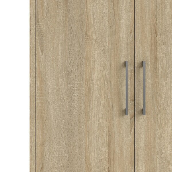Wyld Haus Prima Natural Oak Wood Effect Bookcase 2 Shelves 2 Doors