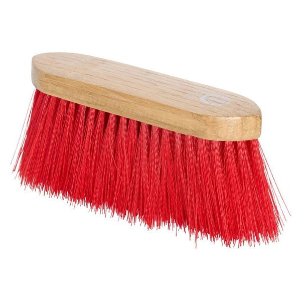 Imperial Riding Long Bristle Wooden Horse Dandy Brush - Tango Red