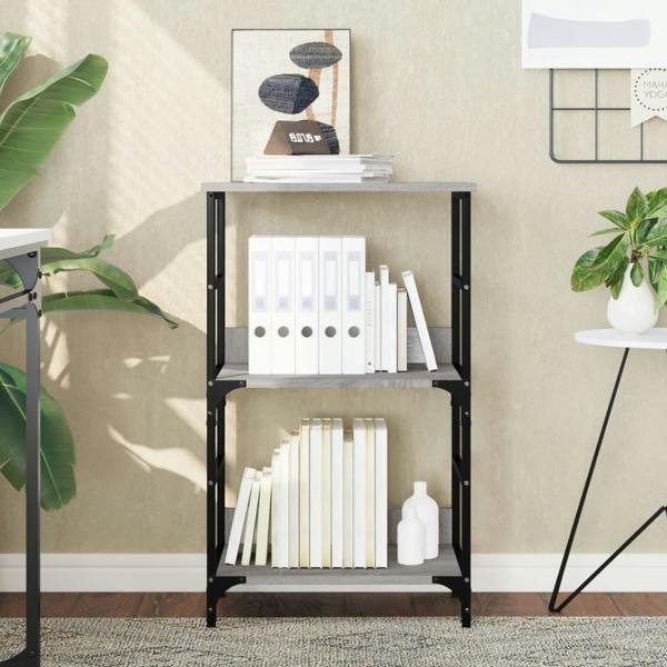 Berkfield Bookshelf Grey Sonoma 50x33x82 cm Engineered Wood