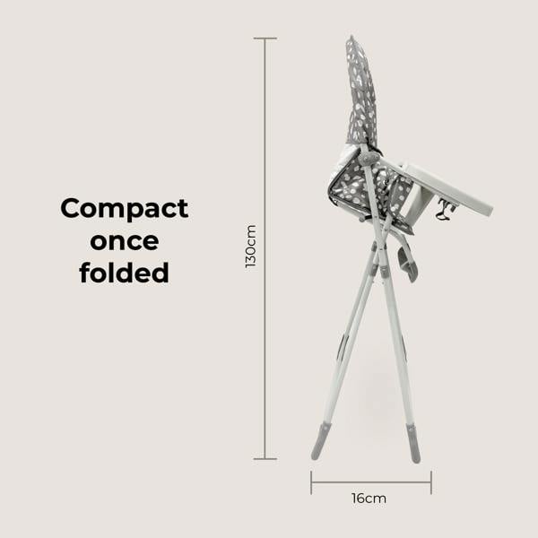 My Babiie MBHC1 Compact Highchair - Grey Dalmatian