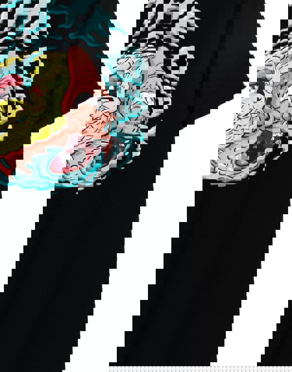 SpongeBob SquarePants Mens Black Krusty Pants Seas The Day Short Sleeved T-Shirt