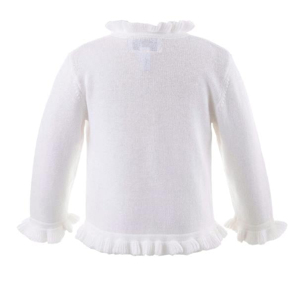 Rachel Riley Ivory Frill Cardigan
