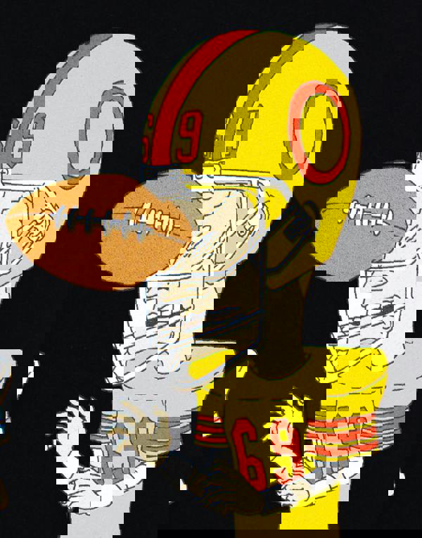 Beavis And Butthead Mens Black Football Short Sleeved T-Shirt