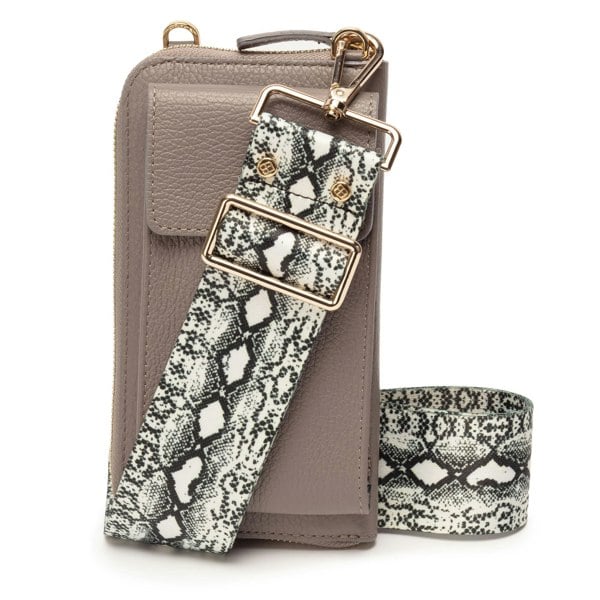 Elie Beaumont Phonebag Grey (Python strap)