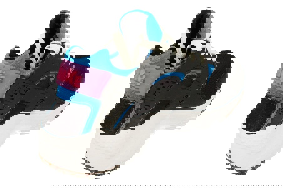 Nike Huarache Run GS E Trainers Dr0166  001 - Black Mint Foam Photo Blue 001 - Photo 2